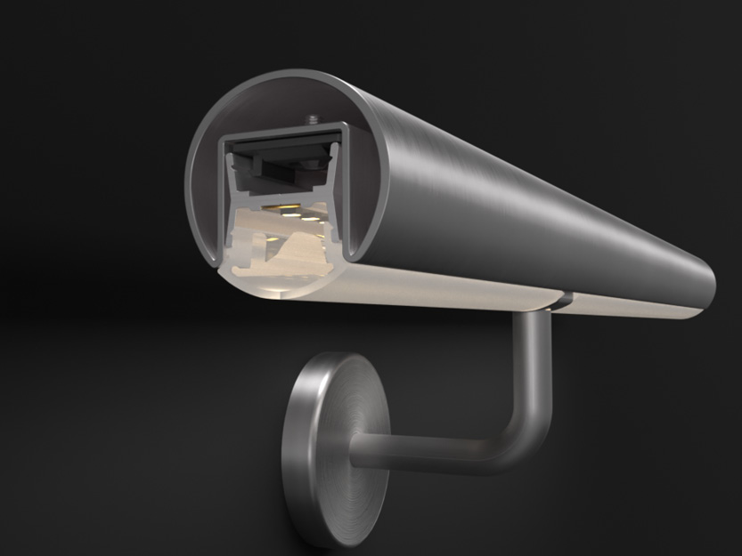 LED-Handlauf mit Linse