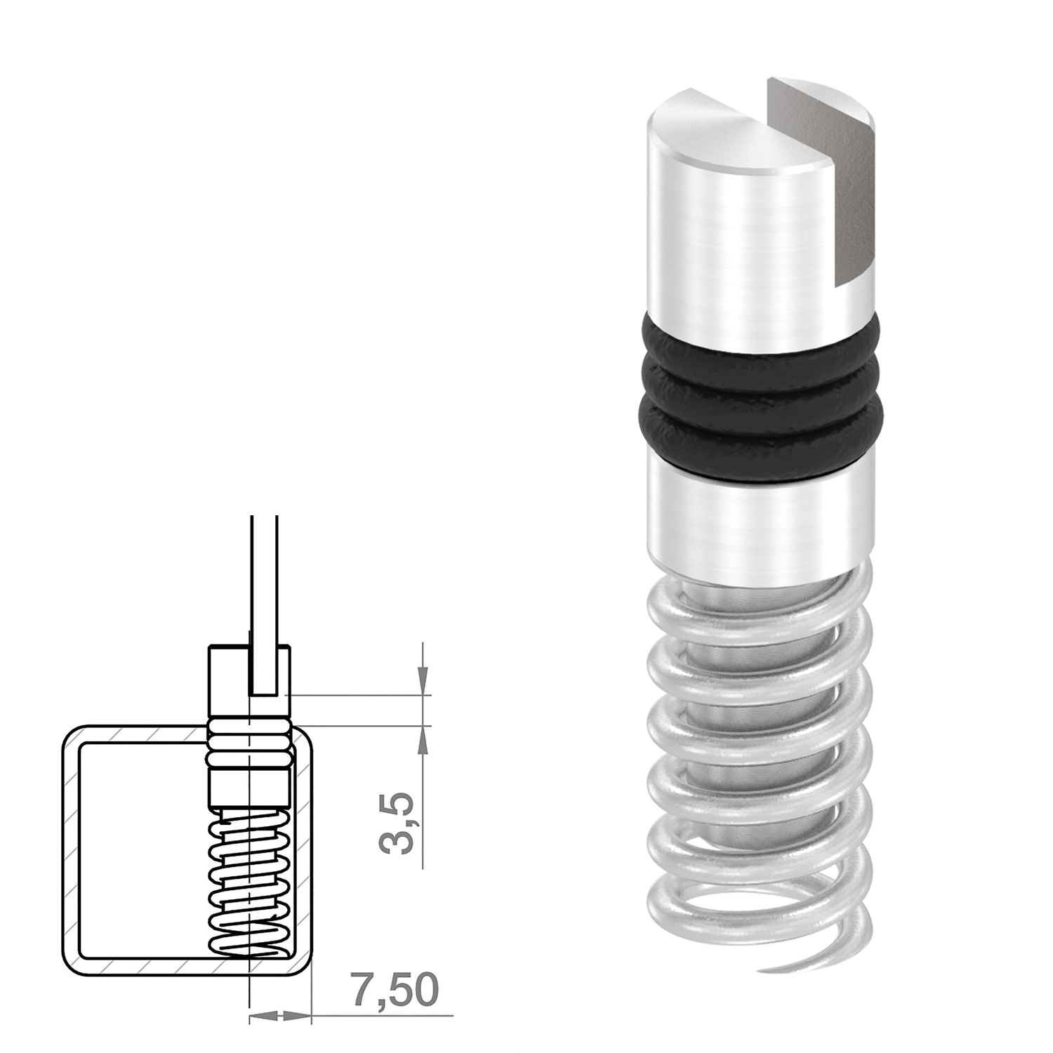 CORNECT Plattenhalter mit Maßangaben