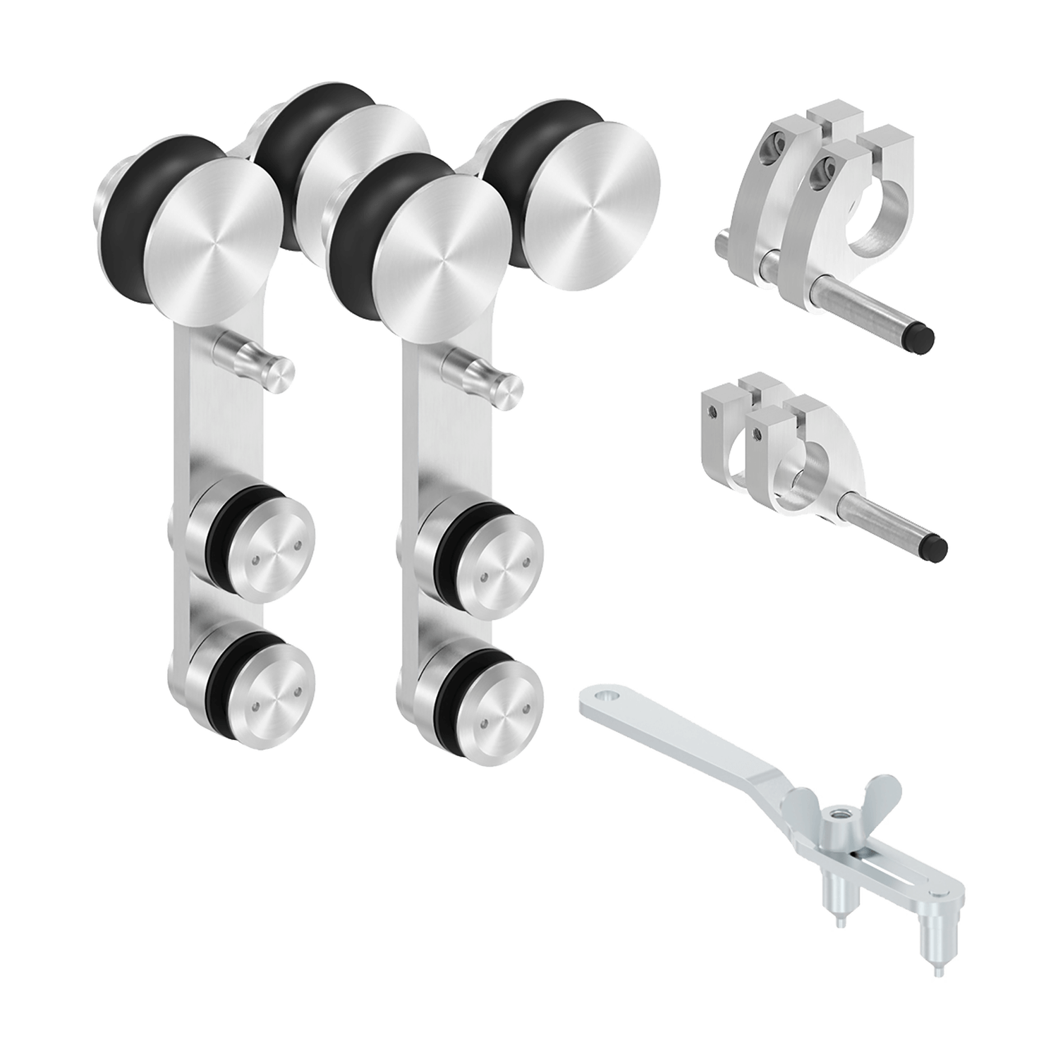 Glasschiebetürsystem mit 2 Rollen - Set 2